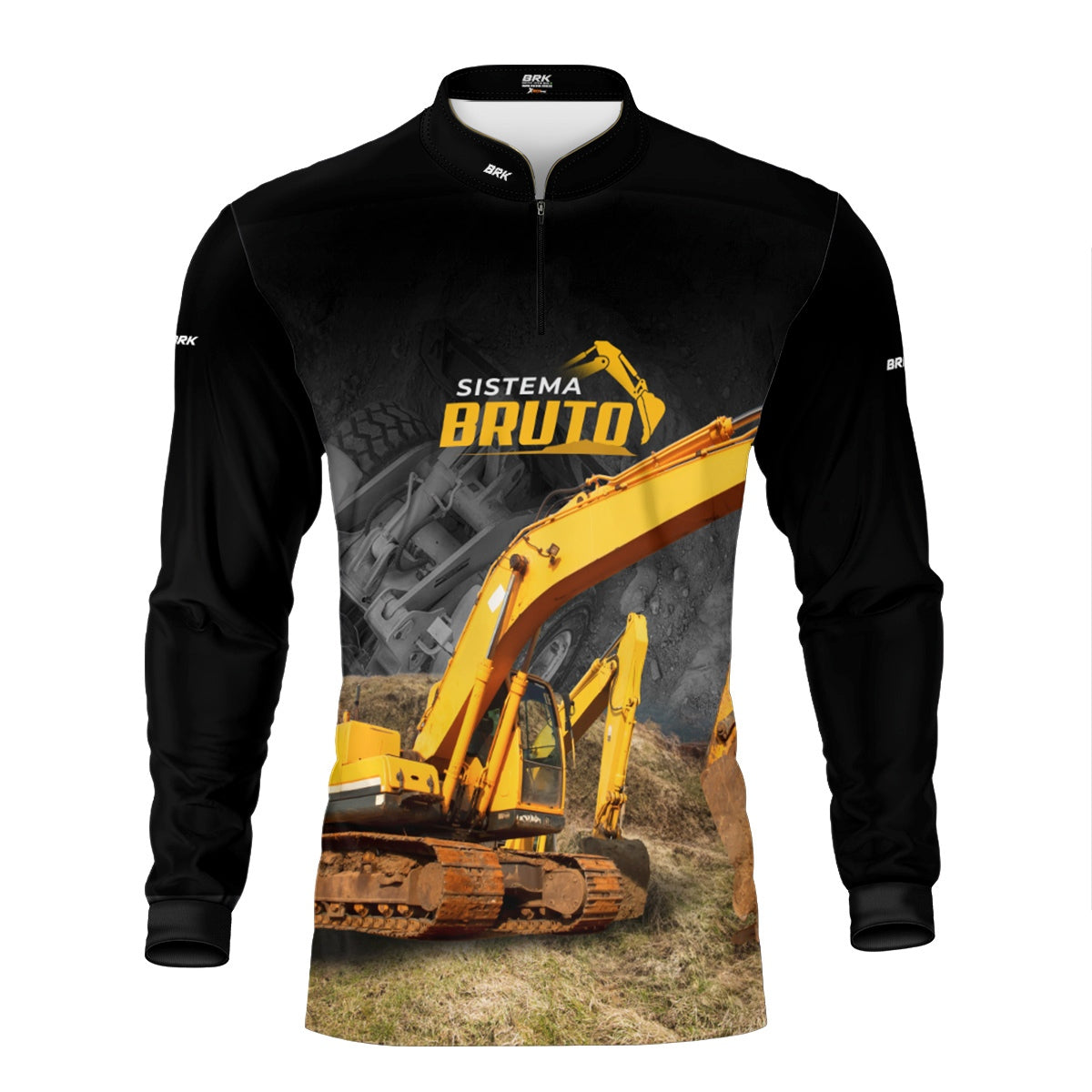 Kit Sistema é Bruto: Camisa Amarelo Terraplanagem + Botina Caramelo Agro Brk