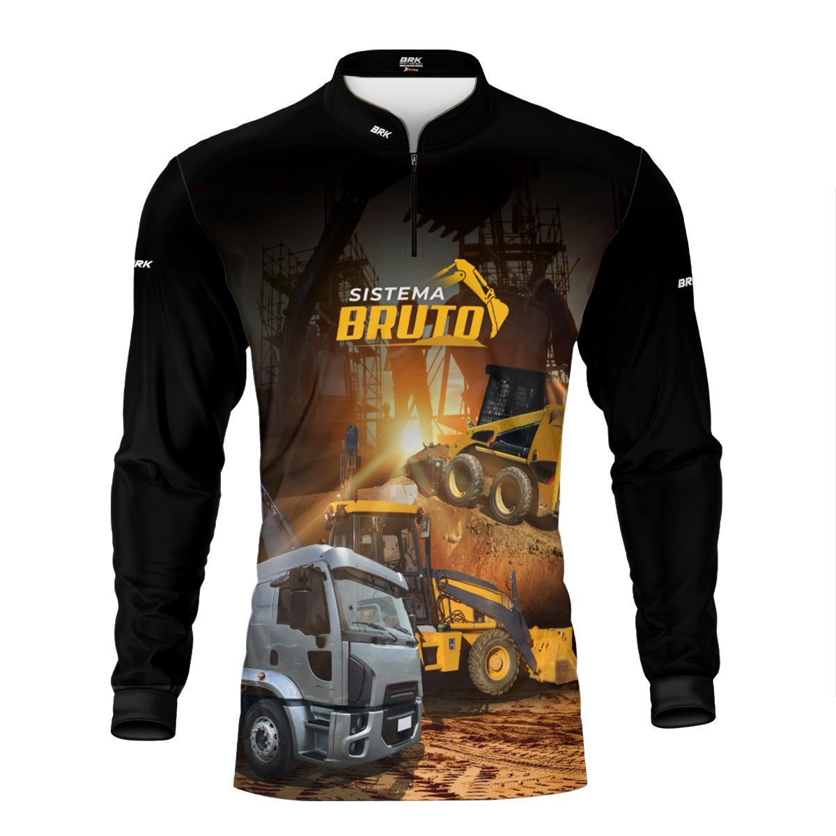 Kit Sistema é Bruto: Camisa Caminhão Basculante + Botina Caramelo Agro Brk