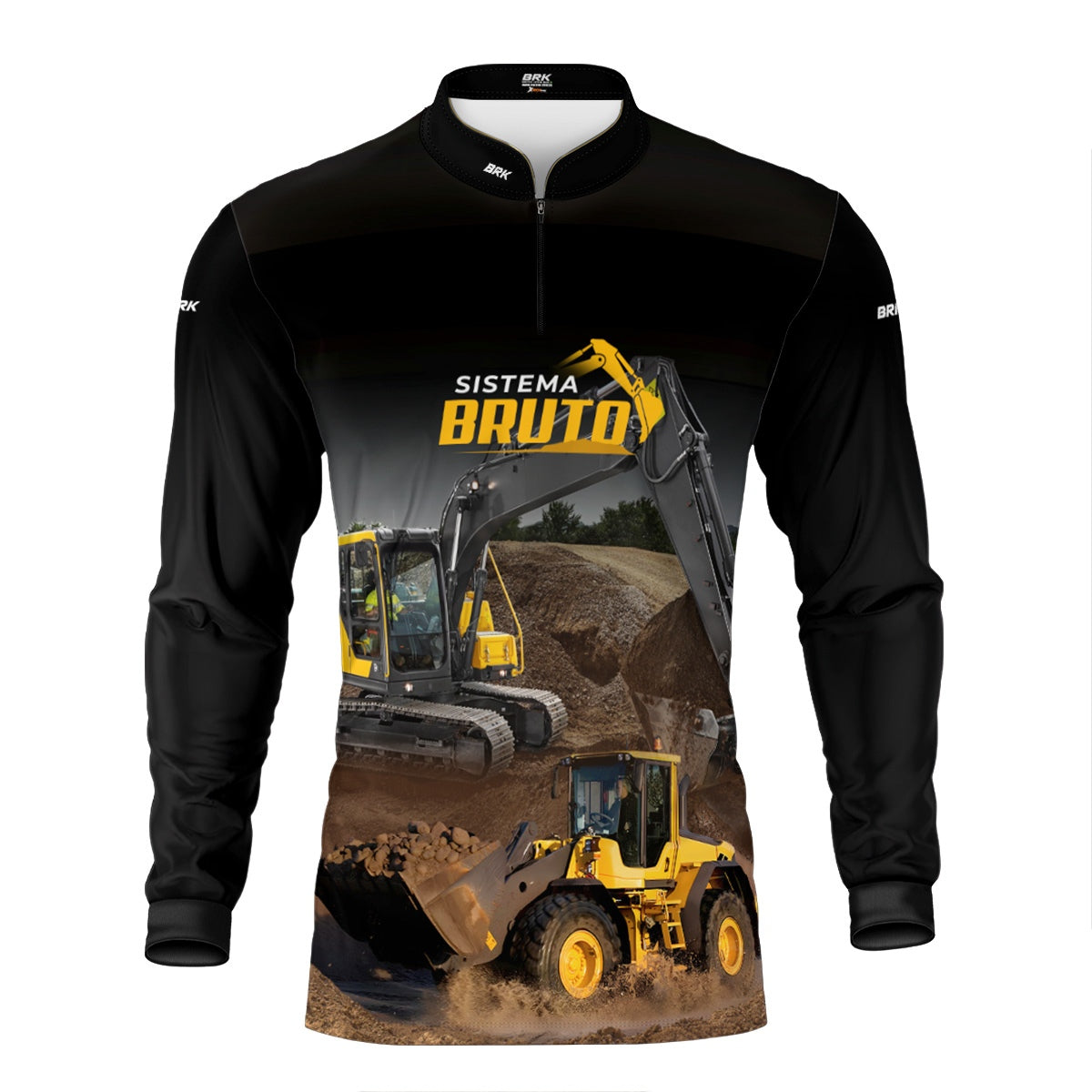 Kit Sistema é Bruto: Camisa Amarela Terraplanagem + Botina Bege Agro Brk
