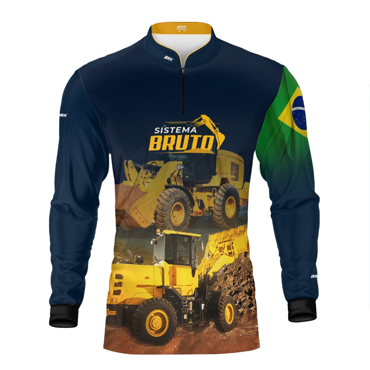 Kit Sistema é Bruto: Camisa Carregadeira Wheel Loader + Botina Marrom Agro Brk