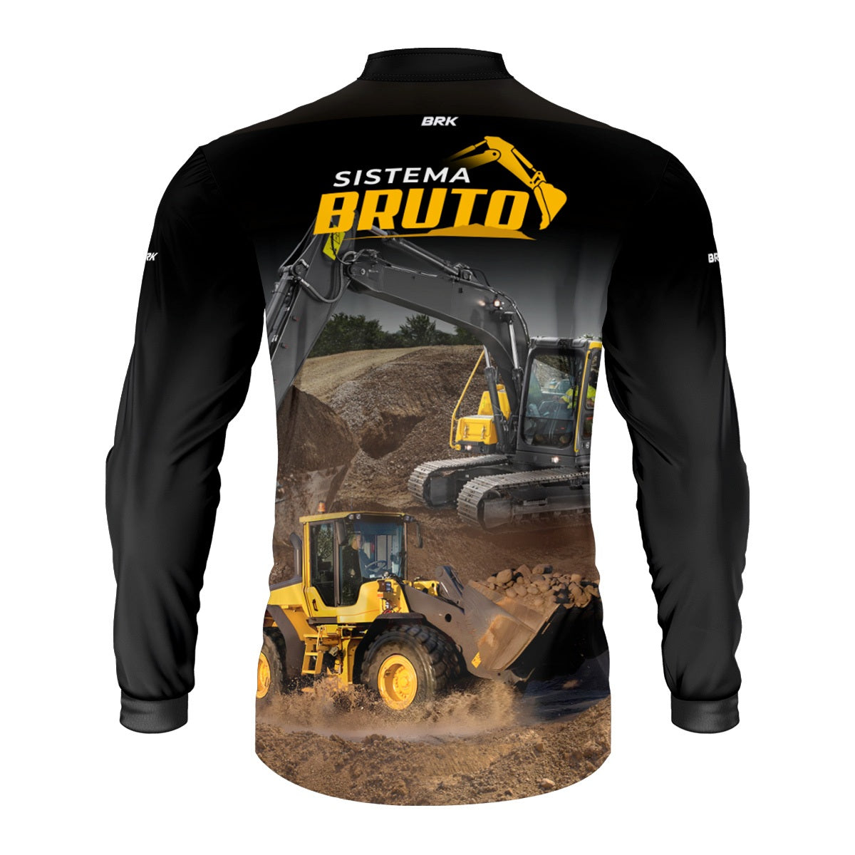 Kit Sistema é Bruto: Camisa Amarela Terraplanagem + Botina Bege Agro Brk