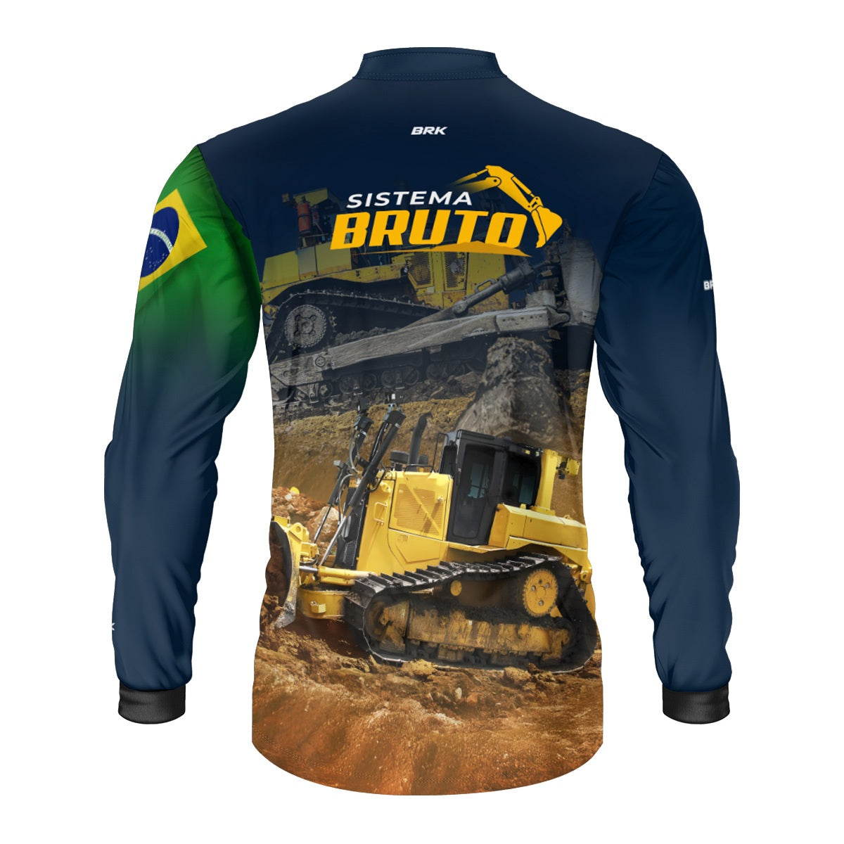 Kit Sistema é Bruto: Camisa Trator de Esteiras Bulldozer + Botina Caramelo Agro Brk