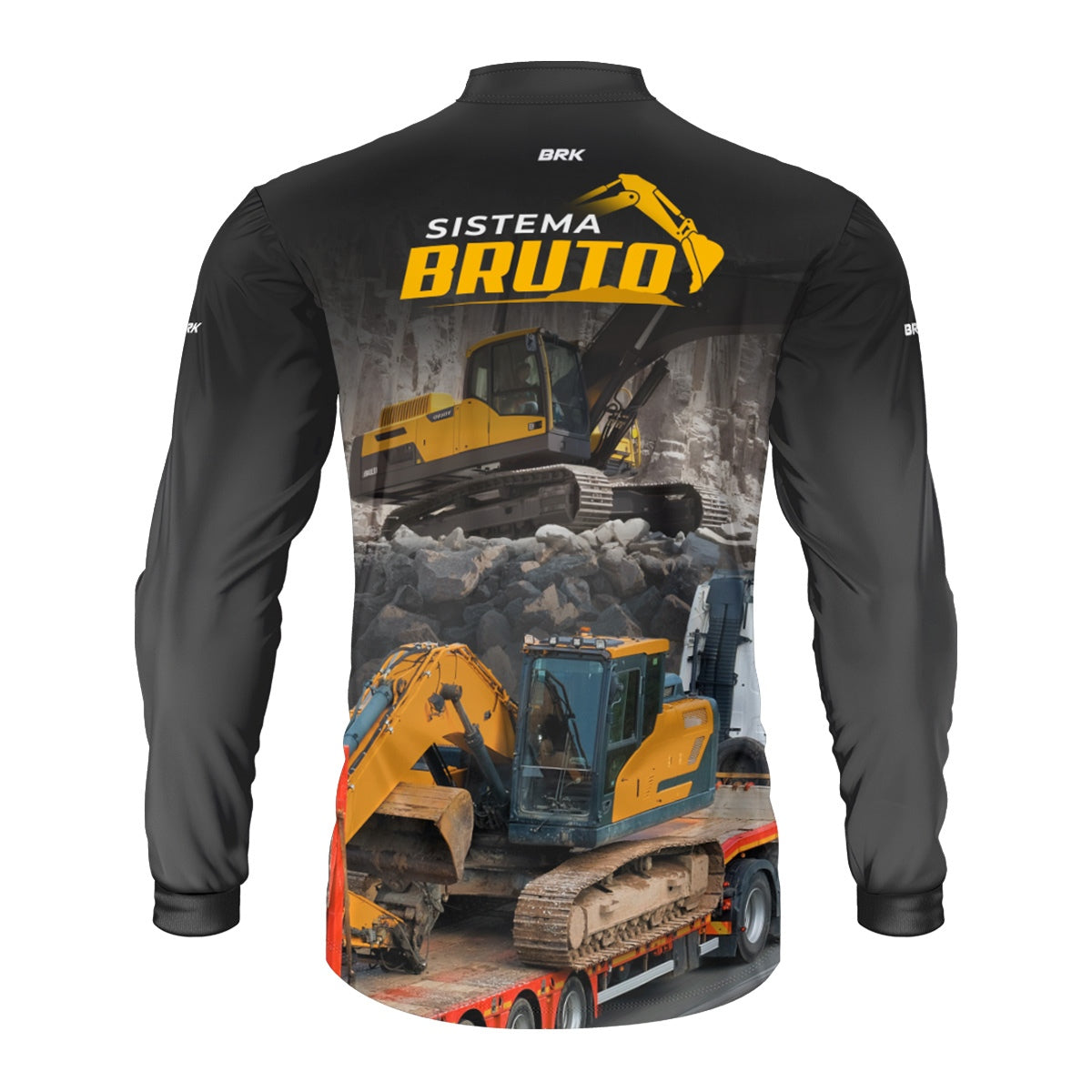 Kit Sistema é Bruto: Camisa Cinza Terraplanagem + Botina Caramelo Agro Brk