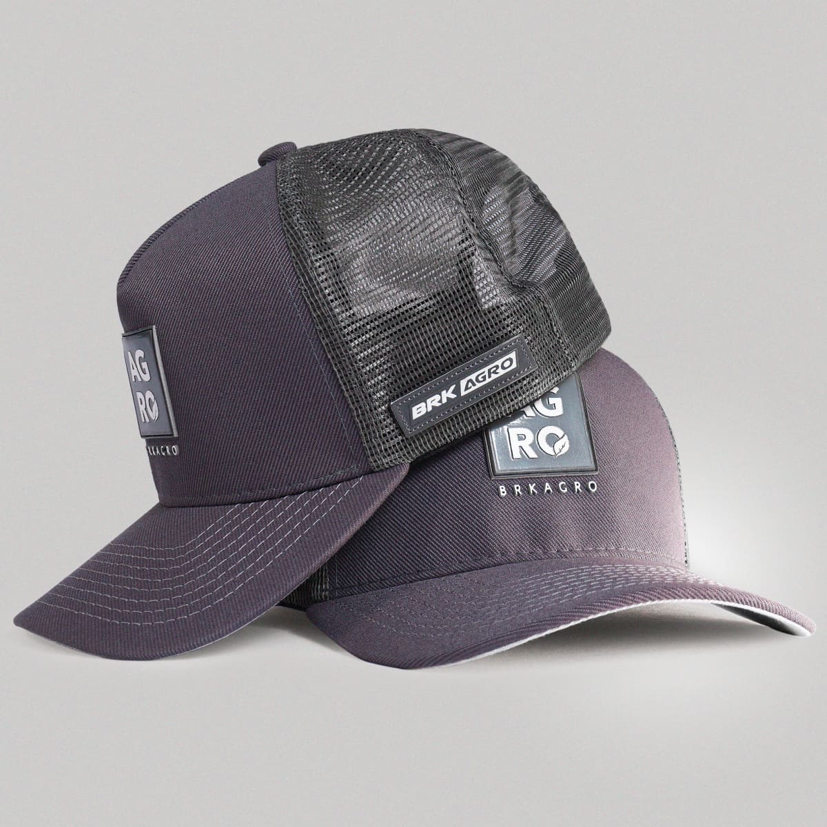 Boné Trucker Brk Agro Cinza e Verde - Brk Agro