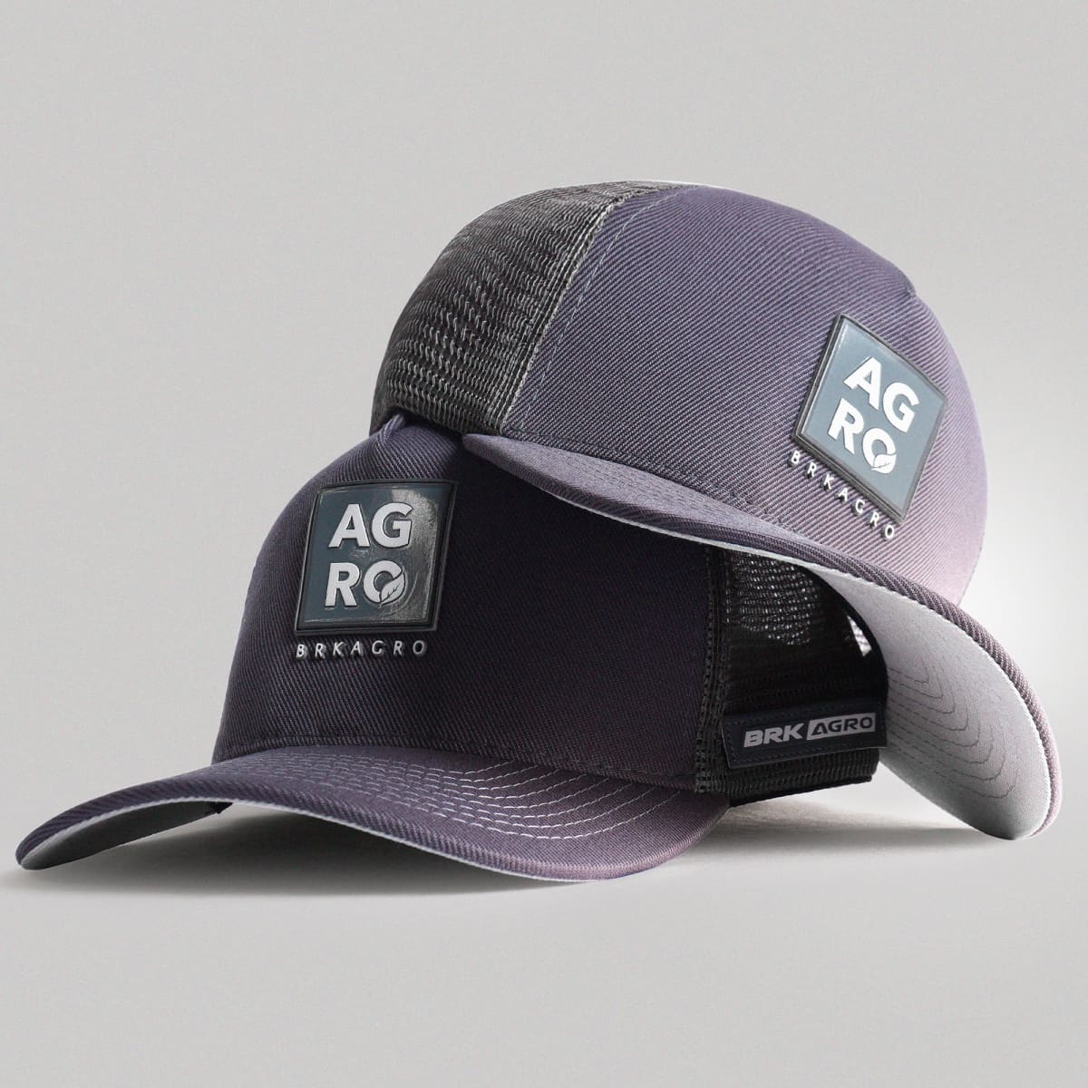 Boné Trucker Brk Agro Cinza e Verde - Brk Agro