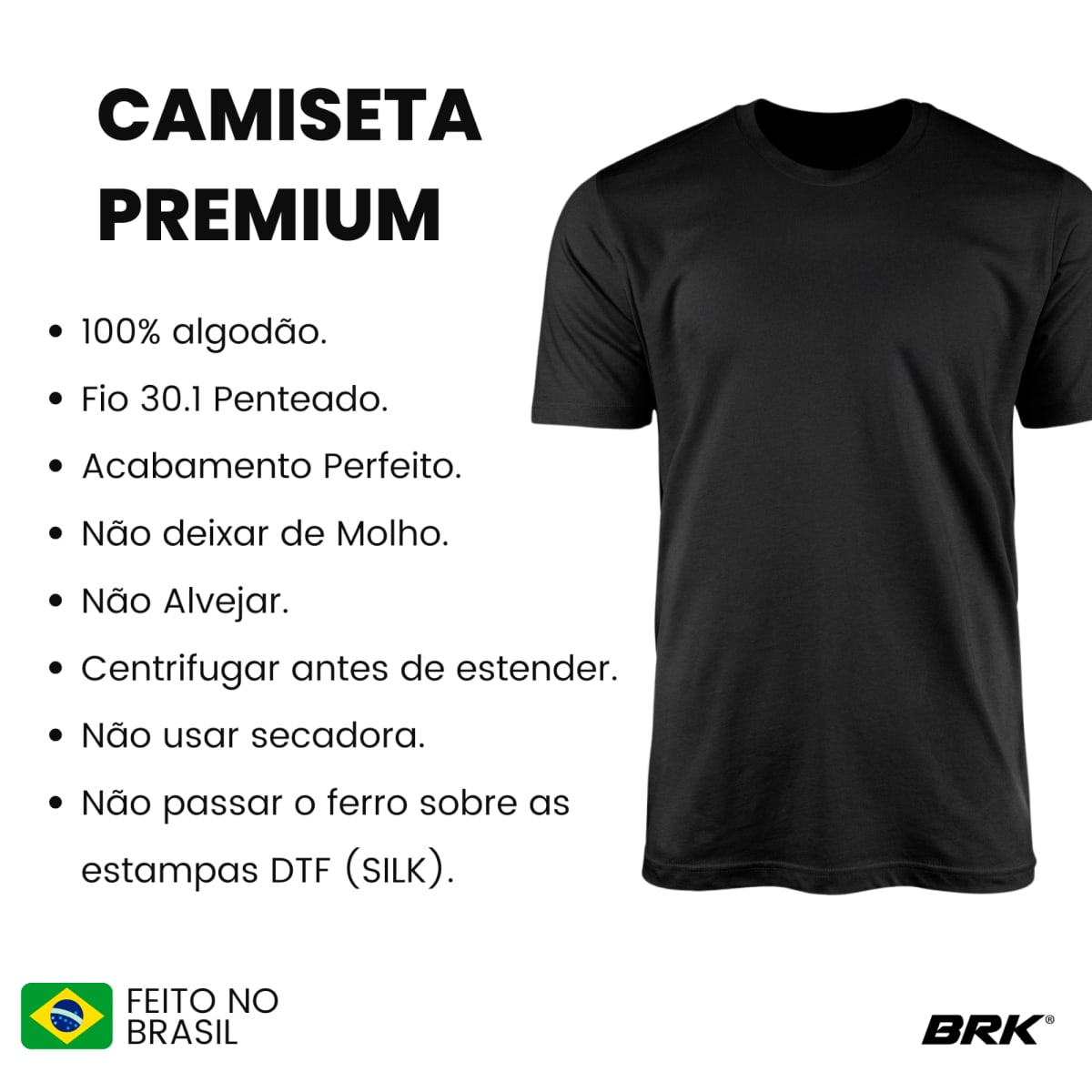 Camiseta Agro Brk Básica Lisa com Algodão Premium - Brk Agro