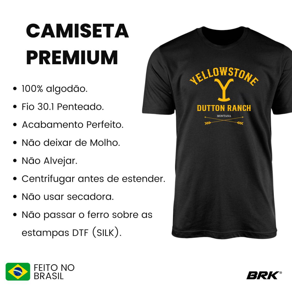 Camiseta Agro Brk Yellowstone Montana Tema Faroeste com Algodão Premium - Brk Agro