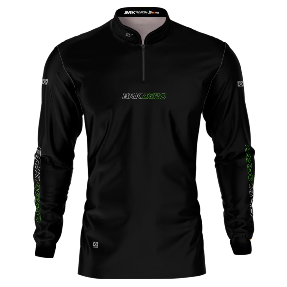 Camisa Agro Brk Básica Preta com Proteção Solar UV50+ - Brk Agro