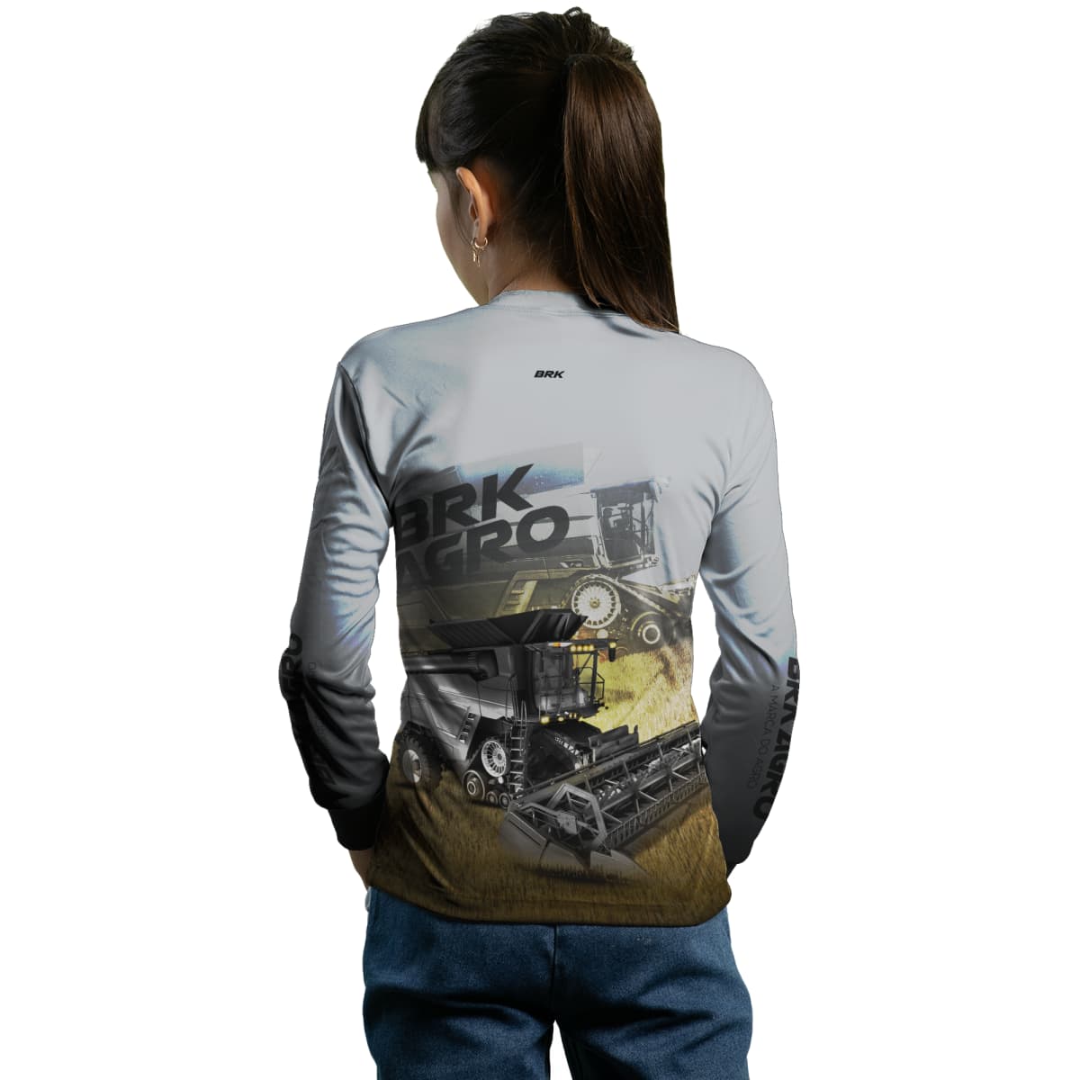 Camisa Agro Brk Colheitadeira Ideal Clara com Proteção Solar UV50+ - Brk Agro