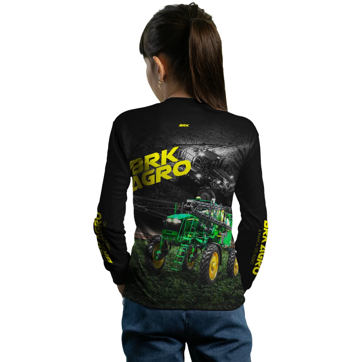 Camisa Agro Brk Trator Pulverizador M4000 Escura com Proteção Solar UV50+ - Brk Agro