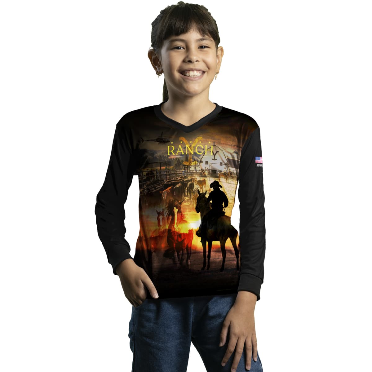 Camisa Agro Brk Ranch Yellowstone com Proteção Solar UV50+ - BRK AGRO