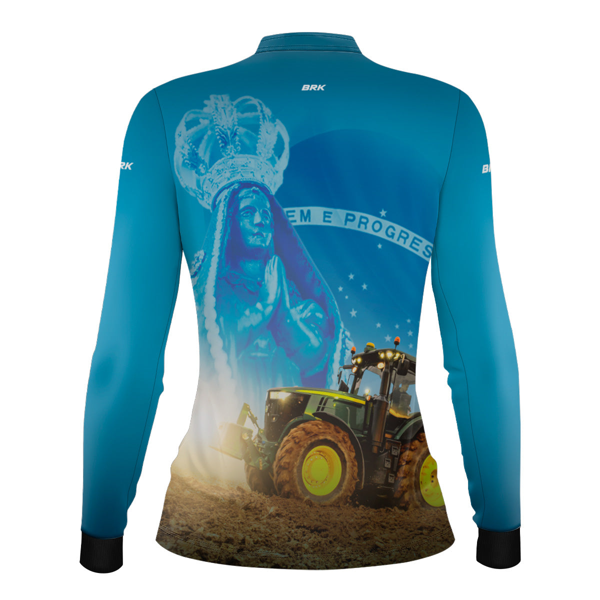 Camisa Agro Feminina Brk Padroeira Nossa Senhora com Proteção Solar UV50+ - Brk Agro