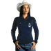Camisa Feminina Agro Brk Azul Símbolo Agronomia com UV50+ - Brk Agro