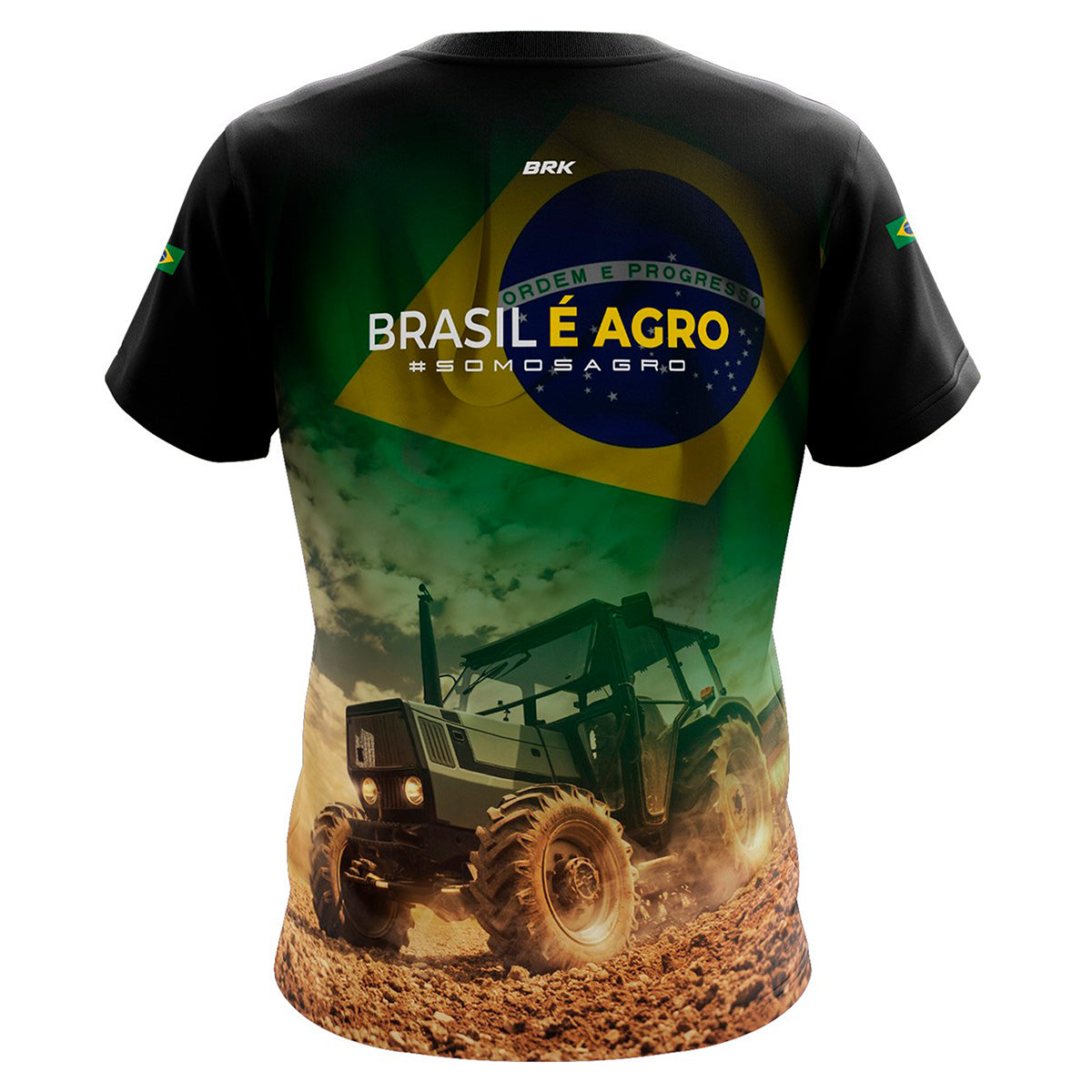 Camiseta Brasil Patriota Agro é Top Brk com Proteção Solar UV50+ Envio Imediato - Brk Agro