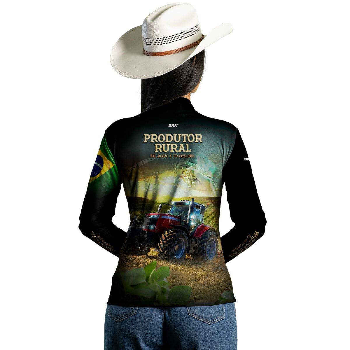 Camisa Feminina Agro Brk Produtor Rural com Proteção Solar UV50+ - Brk Agro