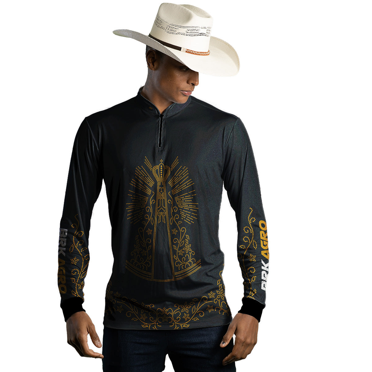 Camisa Agro Brk Nossa Senhora Aparecida Strass com Proteção Solar UV50+ - Brk Agro