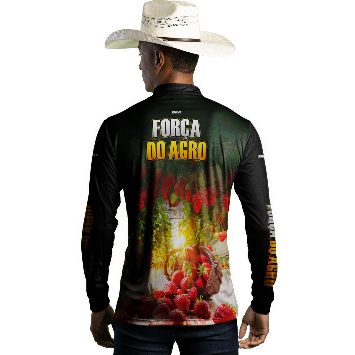Camisa Agro Brk Força do Agro Morango com UV50+ - Brk Agro