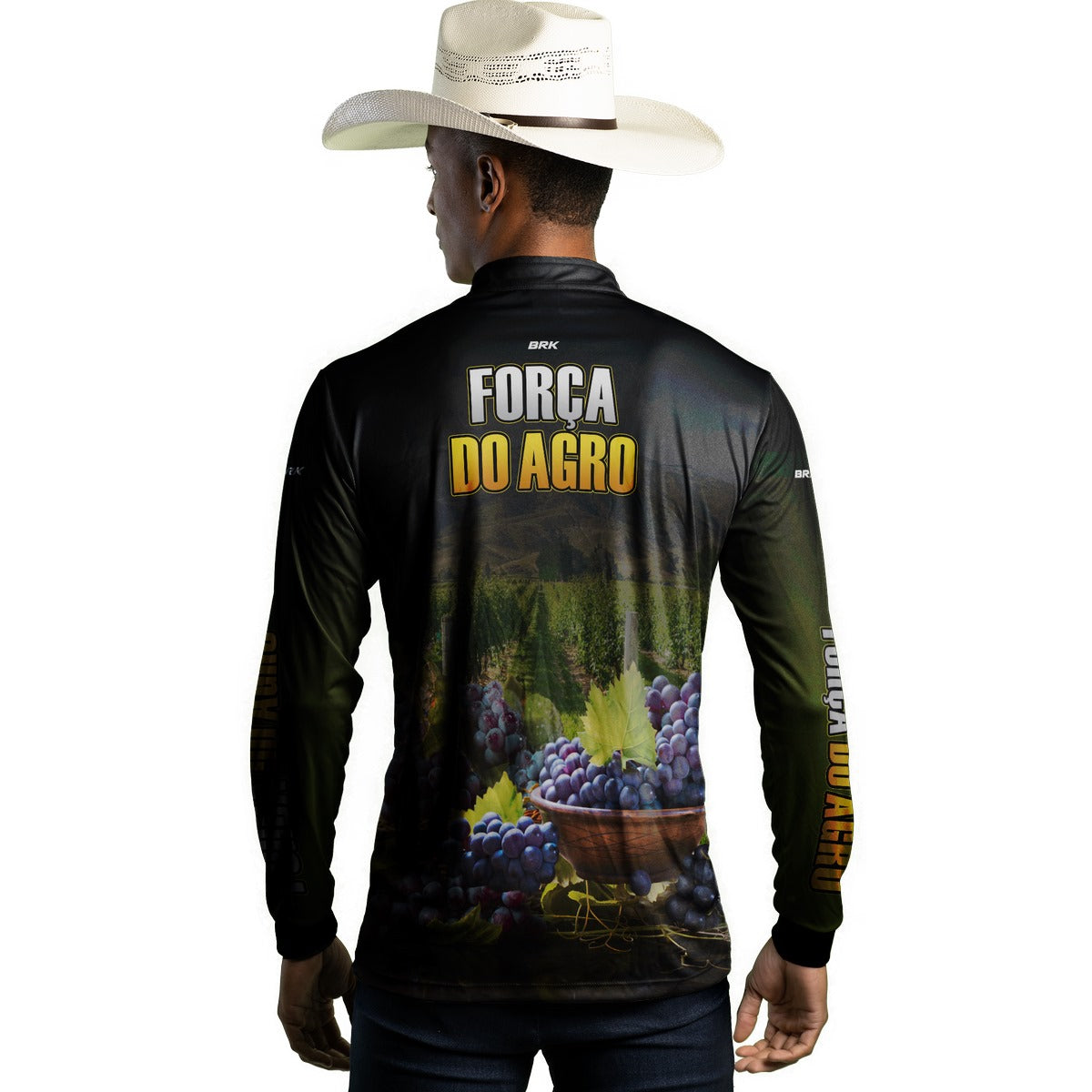 Camisa Agro Brk Força do Agro Produtor de Uva com UV50+ - Brk Agro
