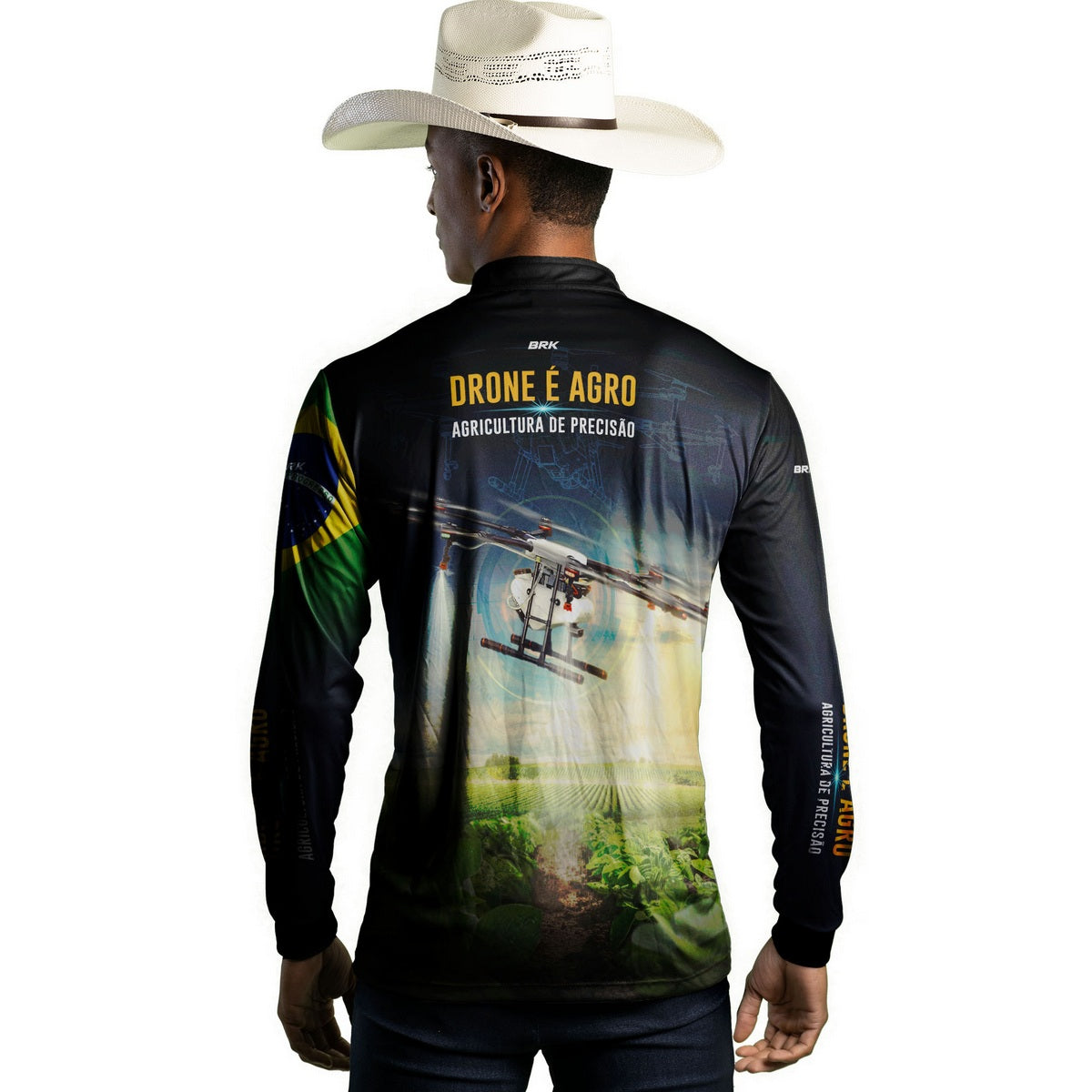 Camisa Agro Brk Drone T40 com Proteção Solar UV50+ - Brk Agro