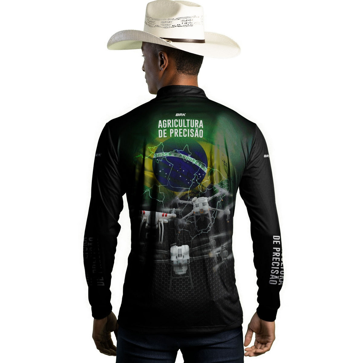 Camisa Agro Brk Drones T40 e Phantom T10 com Proteção Solar UV50+ - Brk Agro