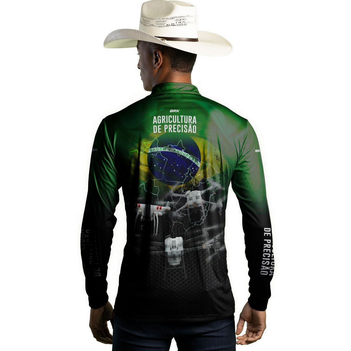 Camisa Agro Brk Drones T40 e Phantom T10 com Proteção Solar UV50+ - Brk Agro
