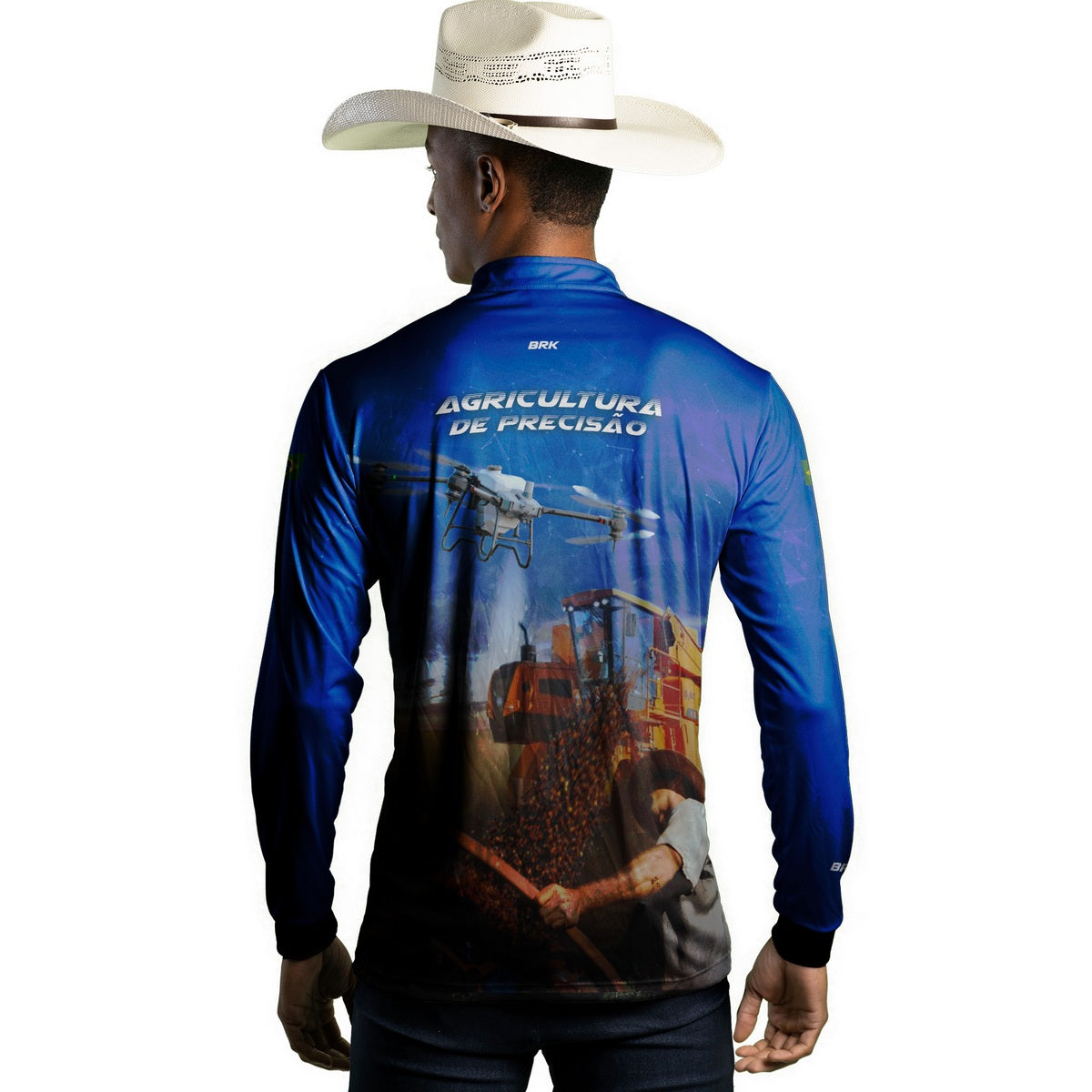 Camisa Agro Brk Pulverização Café com Proteção Solar UV50+ - Brk Agro