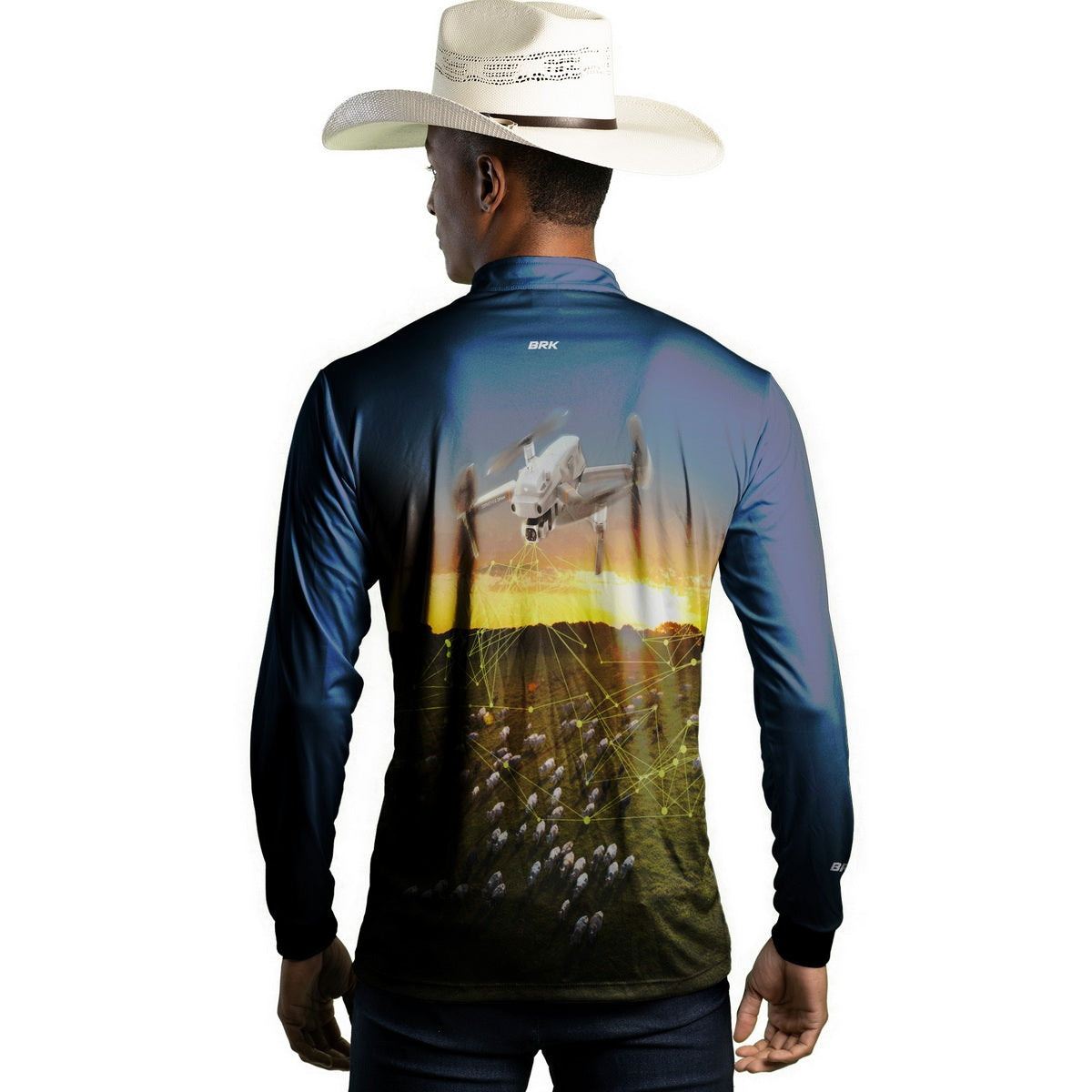 Camisa Agro Brk Drone Contagem de Gado com Proteção Solar UV50+ - Brk Agro
