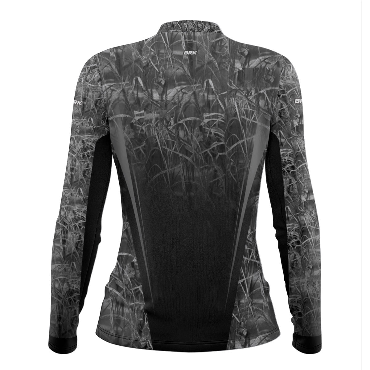 Camisa Agro Feminina Brk Camuflada Preto e Cinza com Proteção Solar UV50+ - Brk Agro