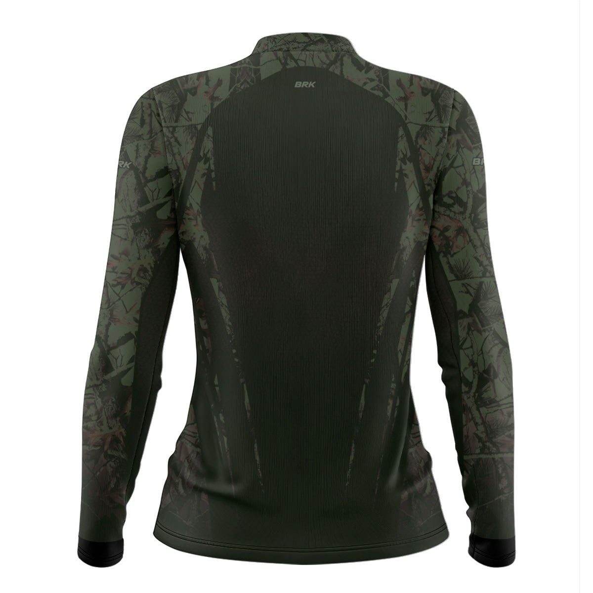 Camisa Agro Feminina Brk Camuflada Verde Militar com Proteção Solar UV50+ - Brk Agro