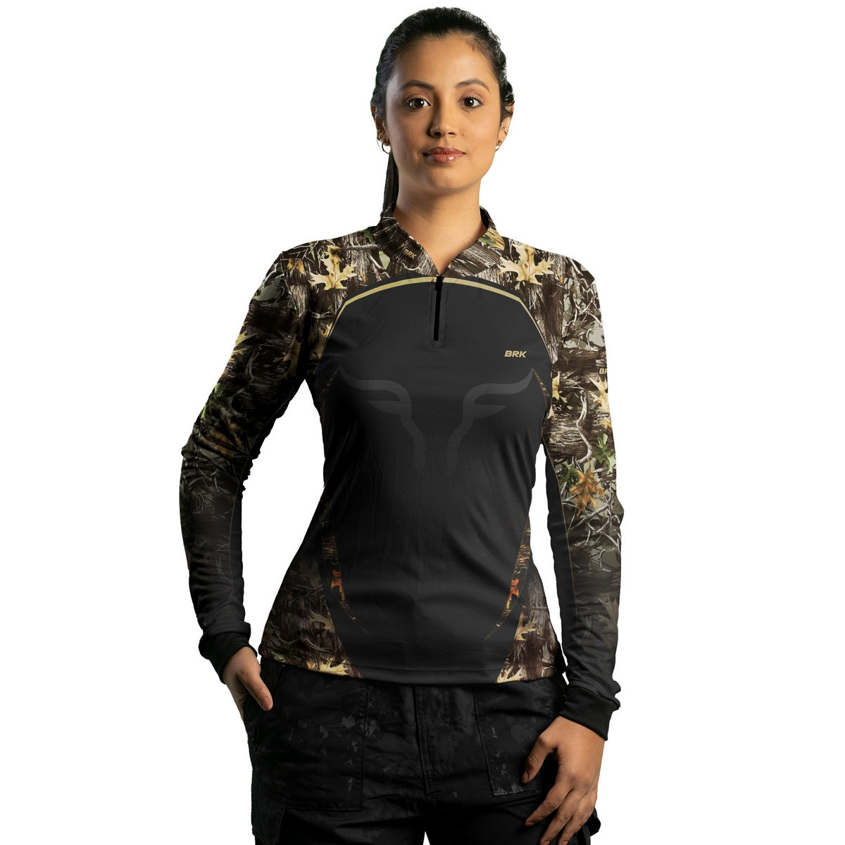 Camisa Agro Feminina Brk Camuflada Long Horn com Proteção Solar UV50+ - Brk Agro