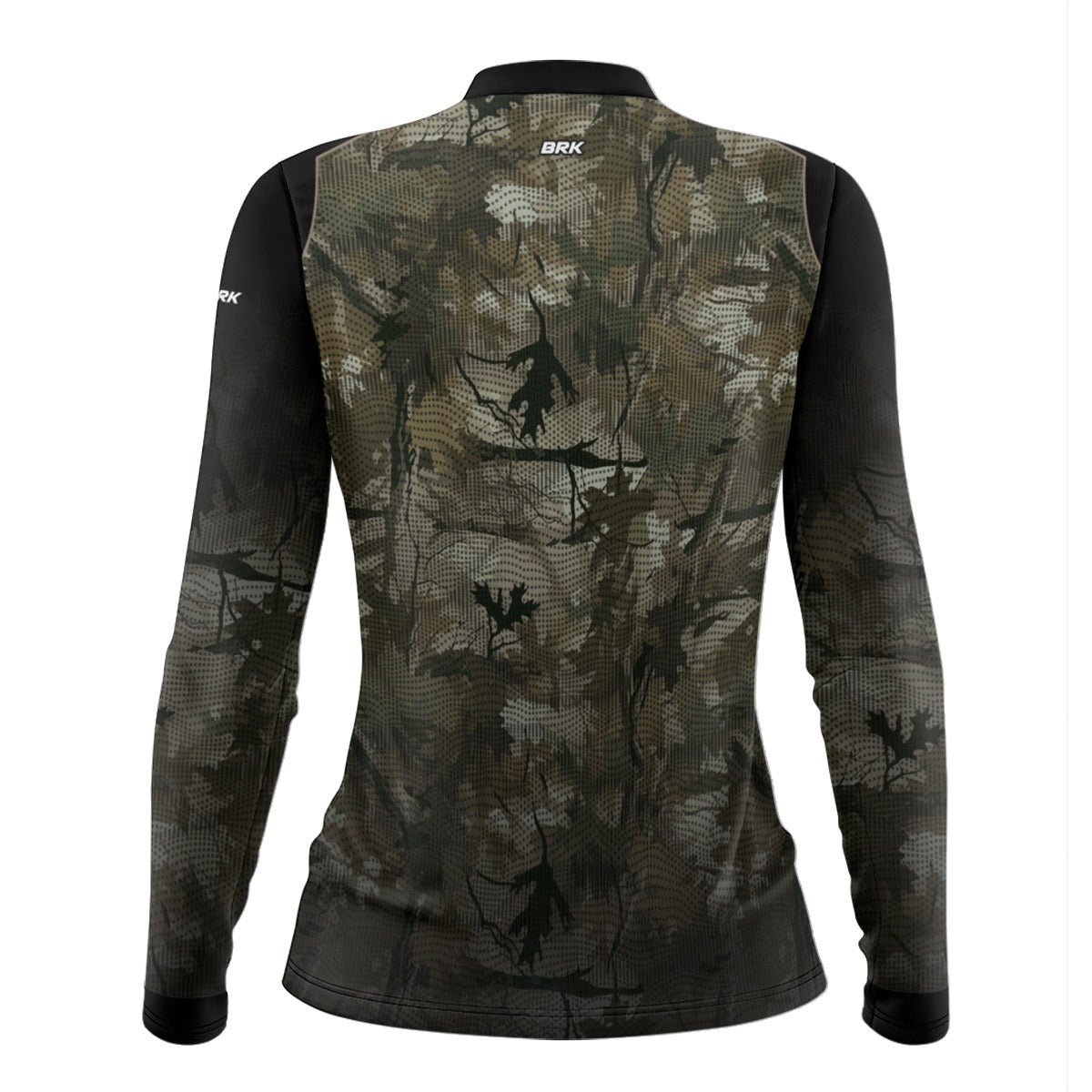 Camisa Agro Feminina Brk Camuflada Verde Folhas com Proteção Solar UV50+ - Brk Agro