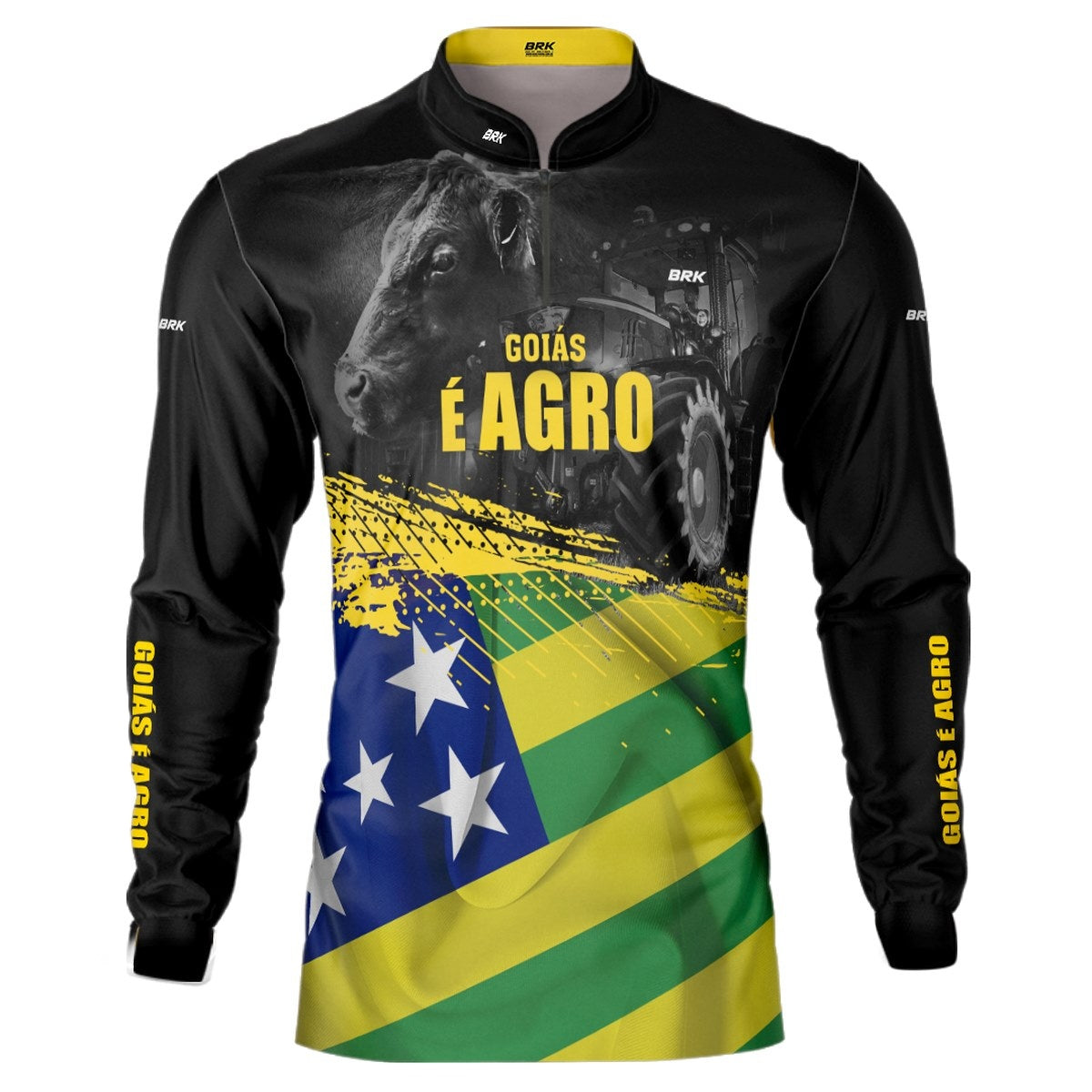 Camisa Agro Brk Goias é Agro com UV50 - Tamanho:M - Envio Imediato