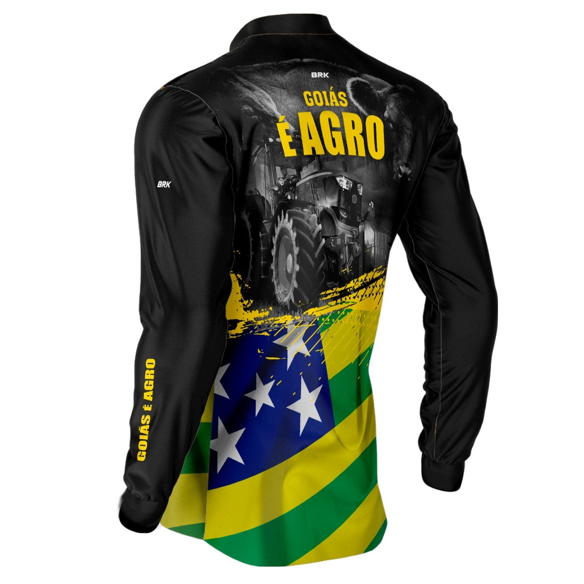 Camisa Agro Brk Goias é Agro com UV50 - Tamanho:M - Envio Imediato