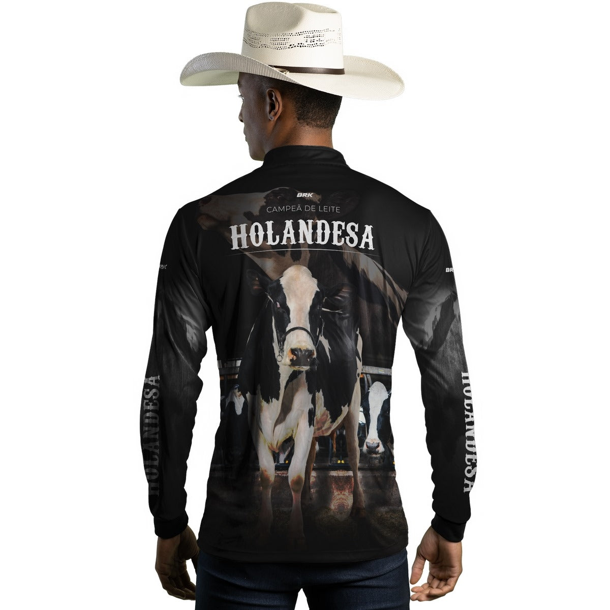 Camisa Agro Brk Vaca Holandesa com Proteção Solar UV50+ - Brk Agro