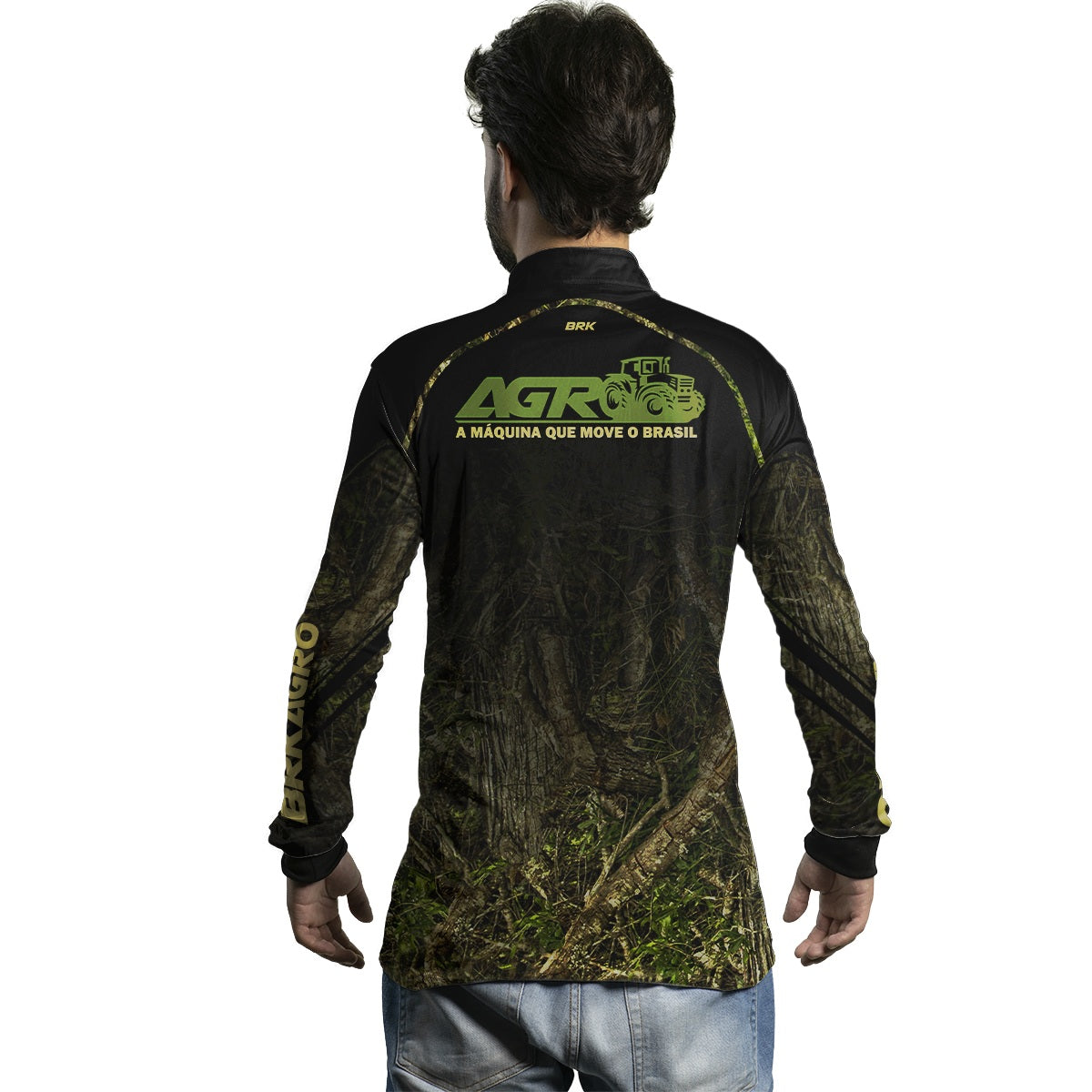Camisa Agro Brk Camuflada O Agro Move o Brasil com Proteção Solar UV50+ - Brk Agro
