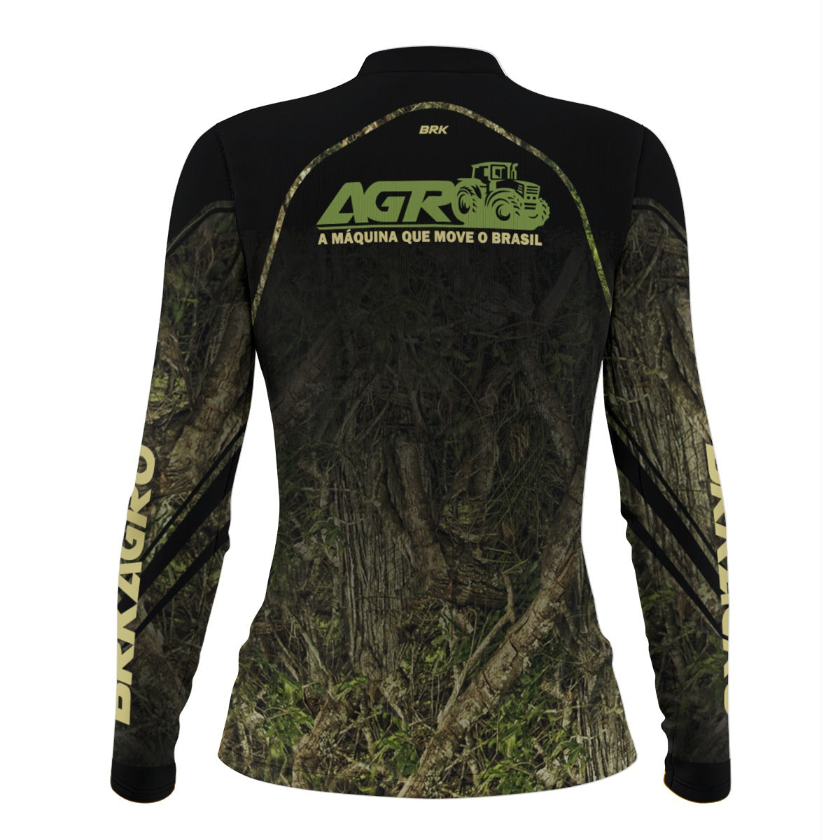Camisa Agro Feminina Brk Camuflada O Agro Move o Brasil com Proteção Solar UV50+ - Brk Agro