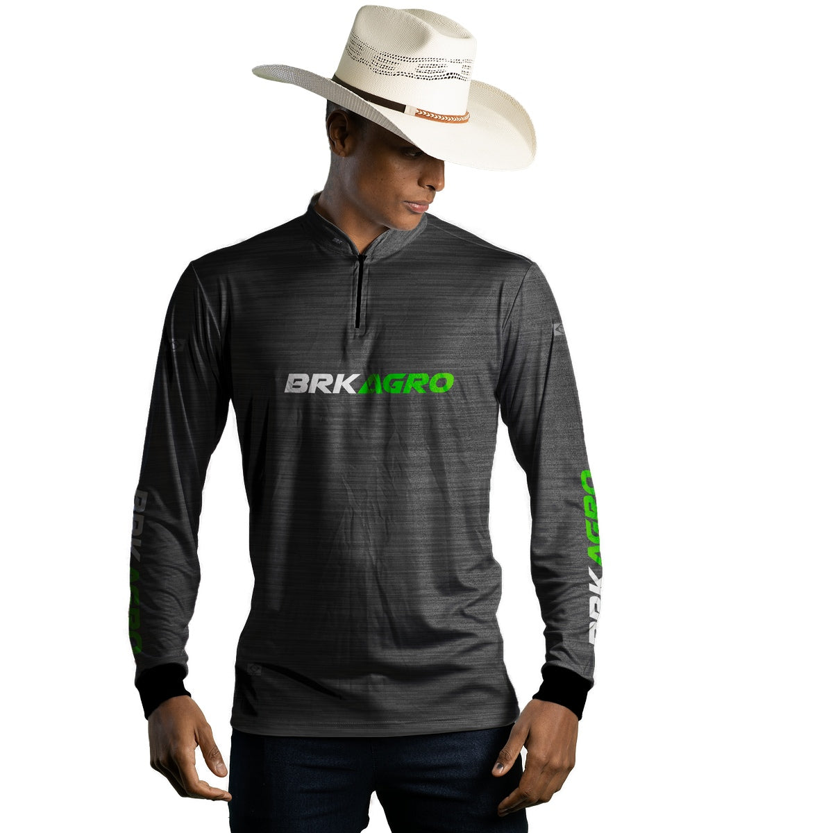 Camisa Agro Brk Mescla Cinza com Proteção Solar UV50+ - Brk Agro