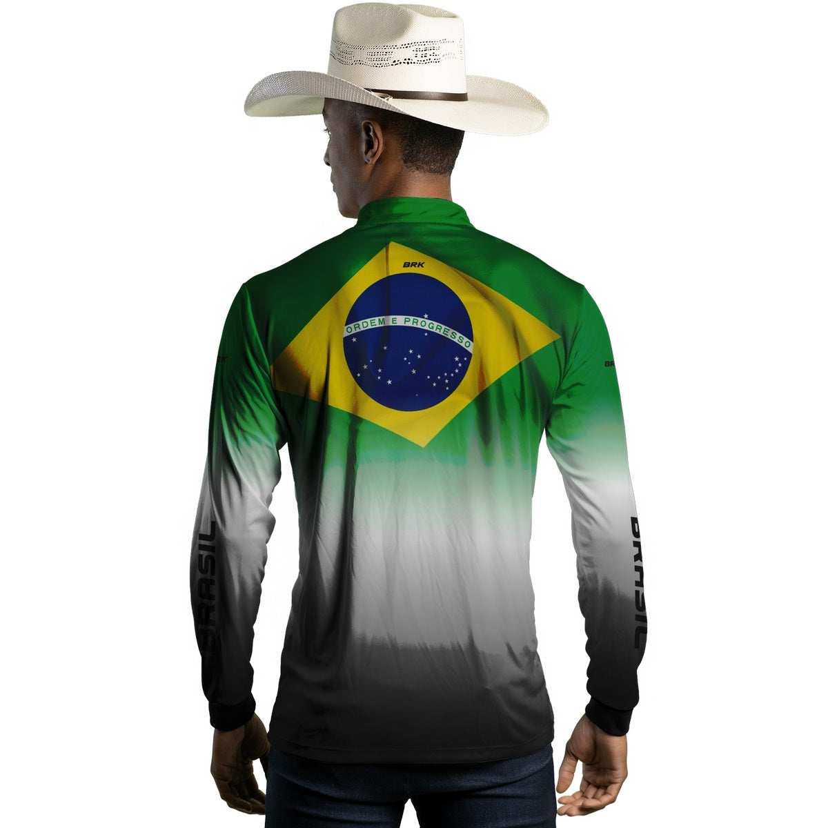 Camisa Agro Brk Brasil Branca com Proteção Solar UV50+ - Brk Agro