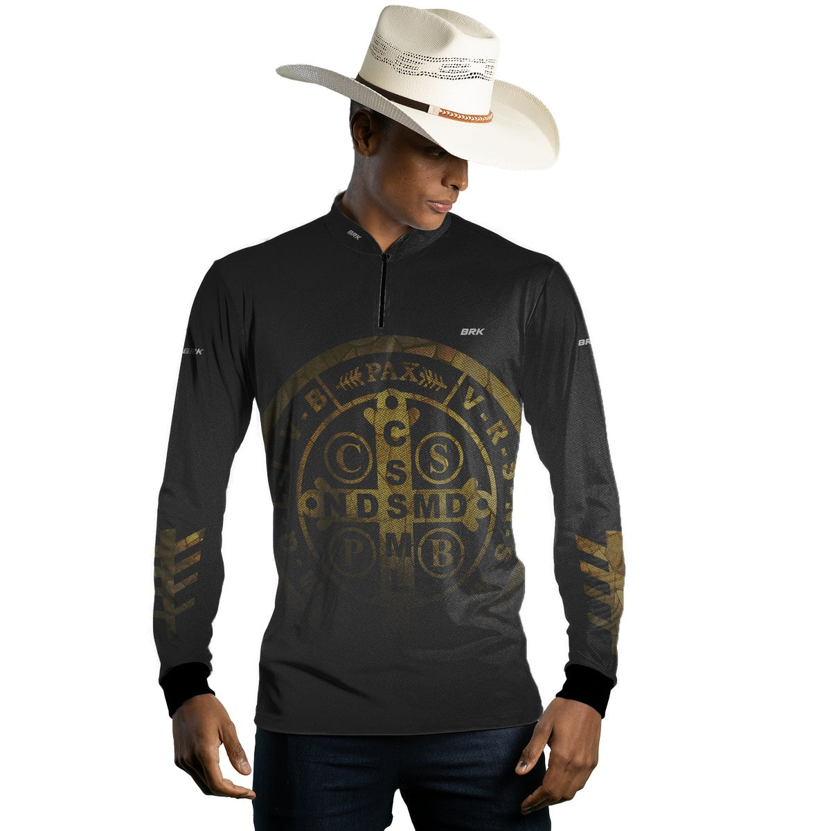 Camisa Agro Brk São Bento Degradê com Proteção Solar UV50+ Envio Imediato