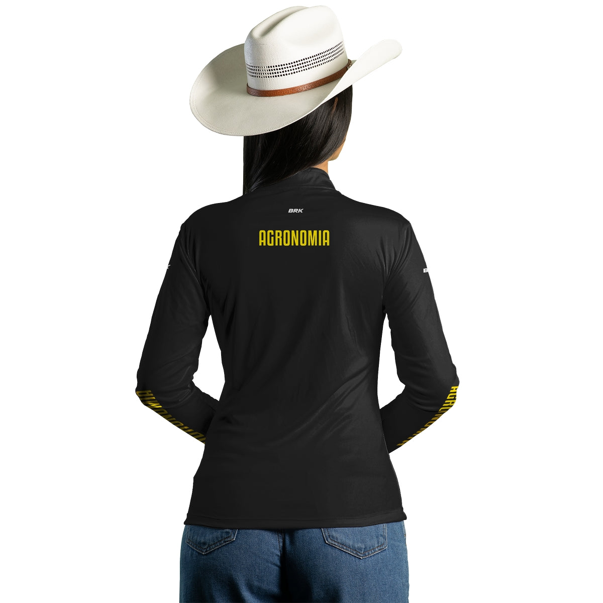 Camisa Feminina Agro Brk Agronomia Preta 2 com UV50+ - Brk Agro