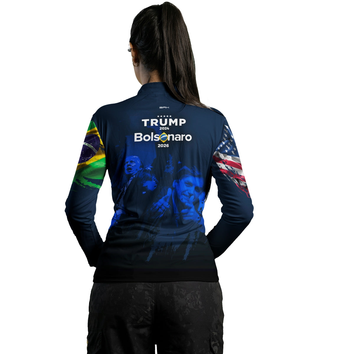 Camisa Agro Brk Trump e Bolsonaro Feminina com Proteção Solar UV50+ - Brk Agro