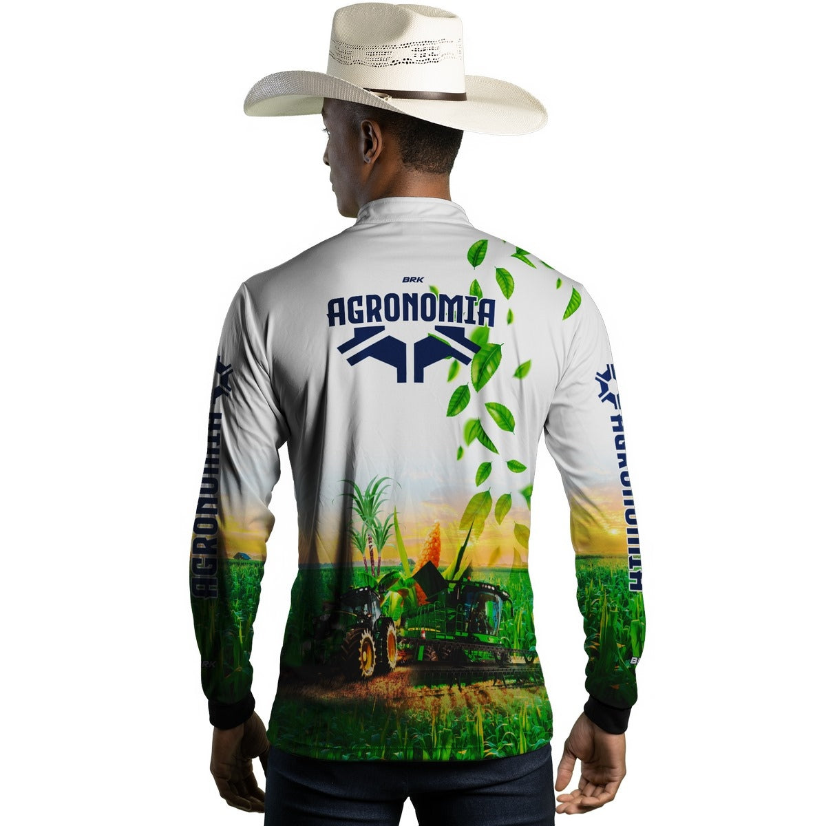 Camisa Agro Brk Agronomia Branca com Proteção Solar UV50+ - Brk Agro