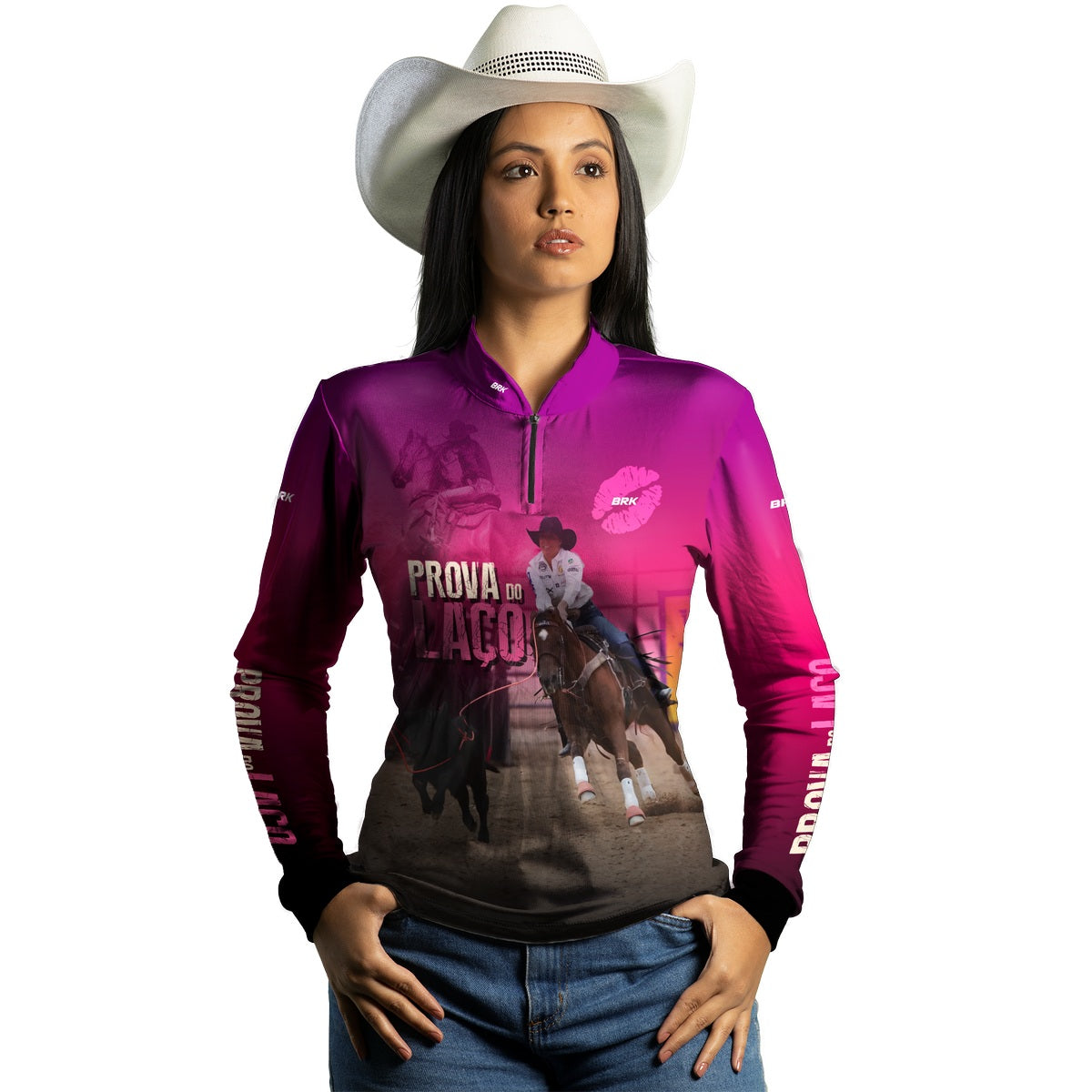 Camisa Feminina Agro Brk Prova do Laço com Proteção Solar UV50+ - Brk Agro