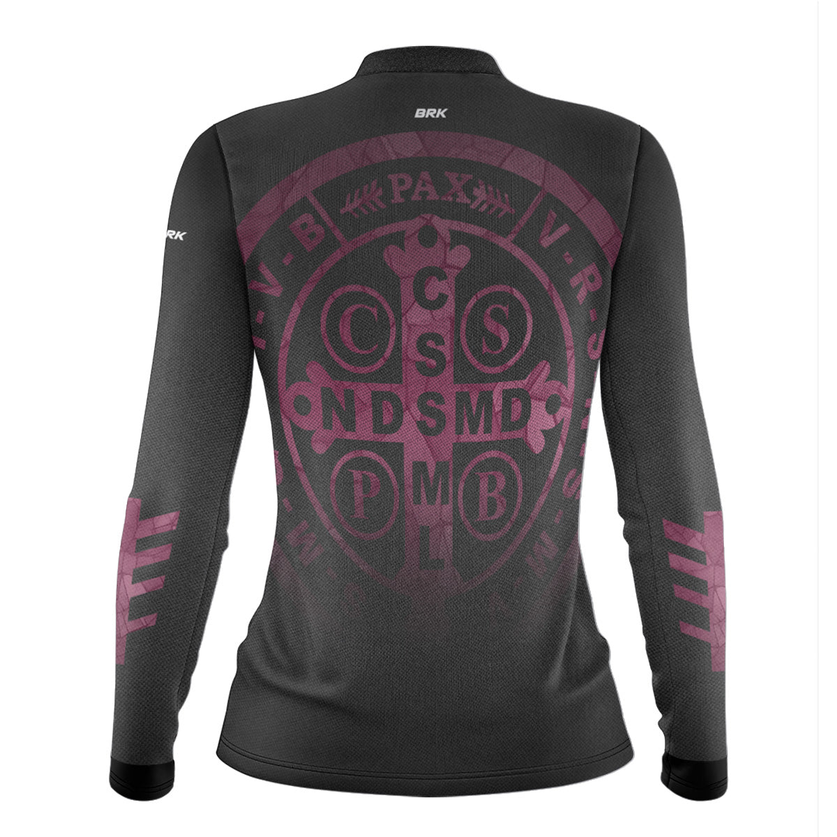Camisa Feminina Agro Brk Medalhão de São Bento Rosa com Proteção Solar UV50+ - Brk Agro