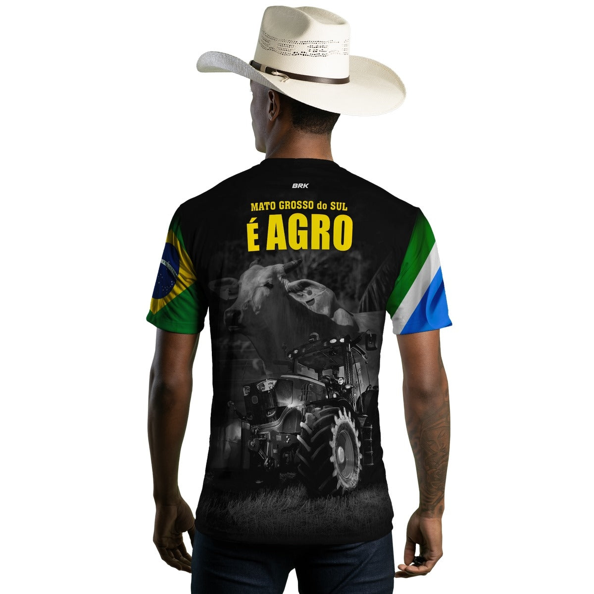 Camiseta Agro Brk Mato Grosso do Sul é Agro com UV50+ - Brk Agro