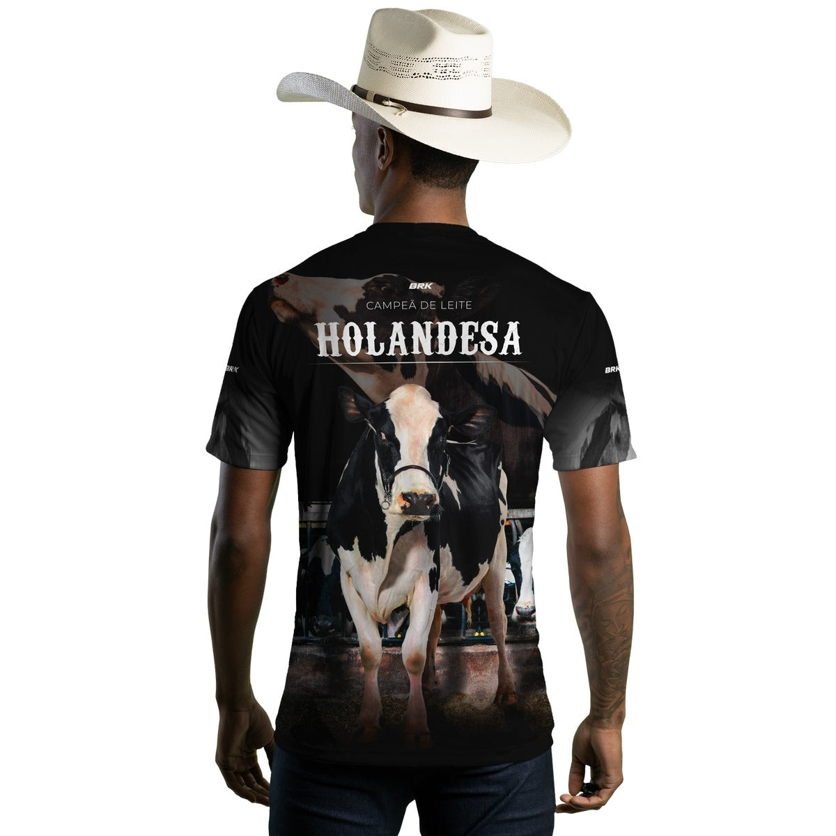 Camiseta Agro Brk Vaca Holandesa com Proteção Solar UV50+ - Brk Agro