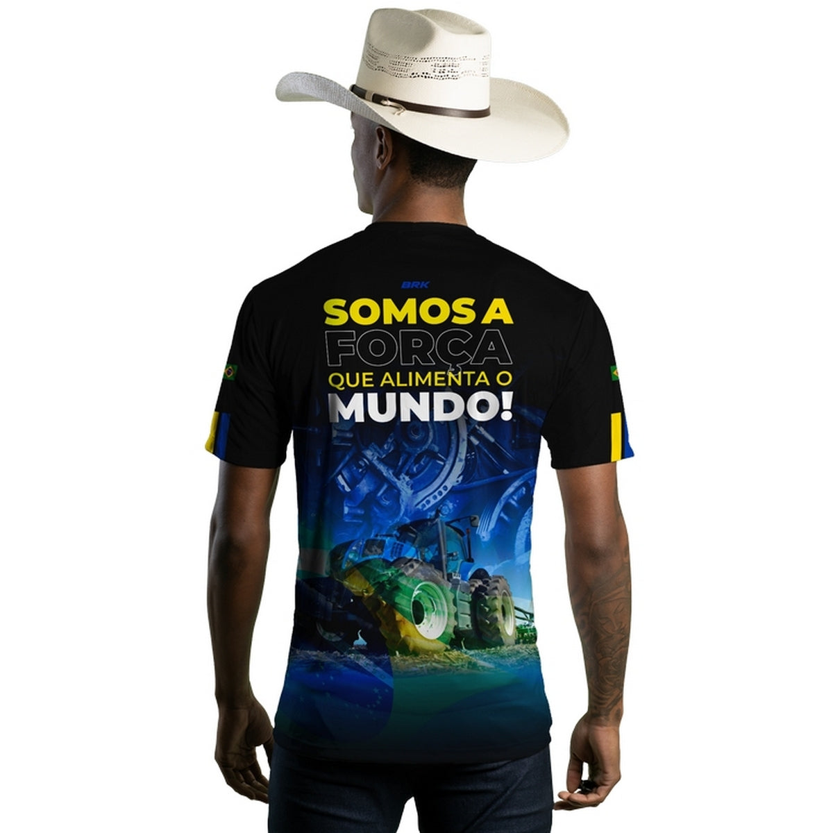 Camiseta Agro Brk A Força que Alimenta o Mundo com Proteção Solar UV50+ - Brk Agro