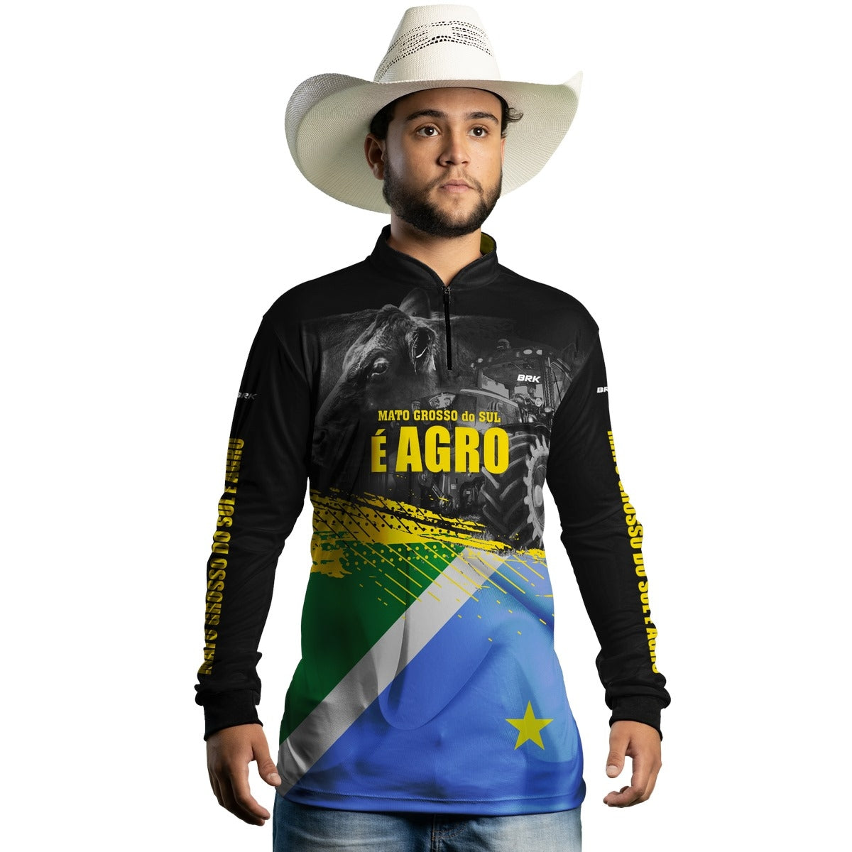 Camisa Agro Brk Mato Grosso do Sul é Agro com UV50+ Envio Imediato