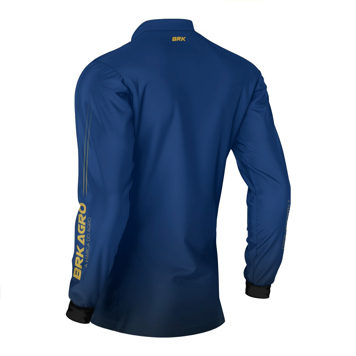 Camisa Agro Brk Básica Azul e Amarelo com Proteção Solar UV50+ - Brk Agro