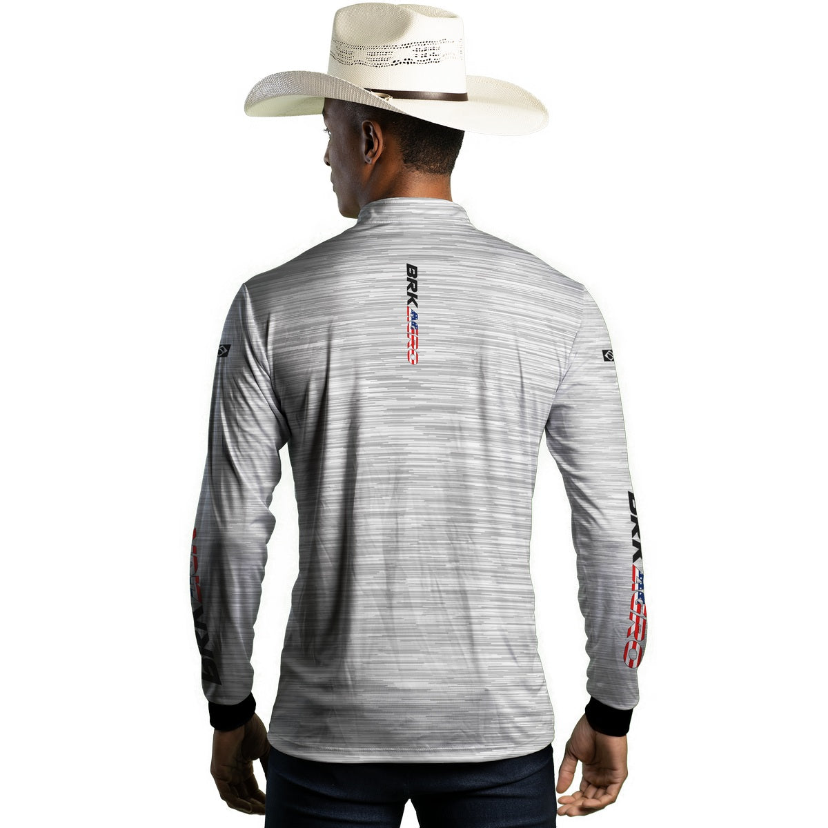 Camisa Agro Brk Mescla Branca USA com Proteção Solar UV50+ - Brk Agro